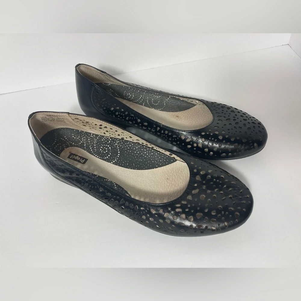 Propet black leather